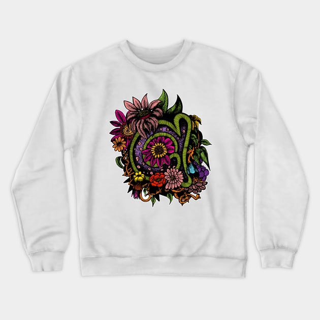 Decorative floral letter 'a' Crewneck Sweatshirt by stephenignacio